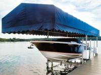 12,000 capacity ultimate boat lift with custom canopy
