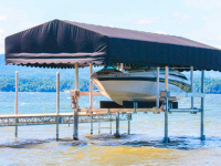 Sunbrella® boat lift canopy and our ultimate boat lift