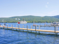 Commercial public pile dock for Lake George Village, Lake George, NY
