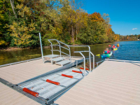 Heavy-duty commercial dock & launch system with aluminum gangway