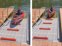 Dock & launch system built into a custom dock