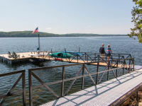 Residential floating dock designed for wheelchair access