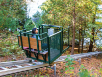 Our hillside trolleys are a unique alternative to stairs for hillside access