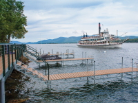 Articulating (lifting) docks at a homeowners association - Lake George, NY