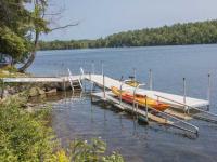 Our freestanding kayak launch dock can be integrated into our aluminum leg docks