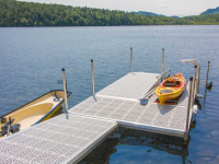 Our freestanding kayak launch dock is ideal for controlled bodies of water with minimal fluctuation