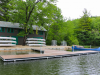 Paddle dock at YMCA summer camp
