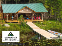 Paddle dock at The Adirondack Experience Museum in Blue Mountain Lake, NY (photo courtesy of The Adirondack Experience)