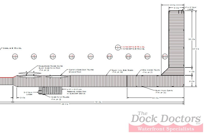 Example of a custom floating dock design