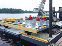 New pile dock sections