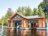 Floating foundation for boathouse - ideal for sites with fluctuating water levels