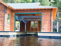 Floating boathouse foundation & support structure (wooden boathouse structure by others)