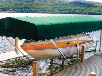 Sunbrella® boat lift canopy in forest green