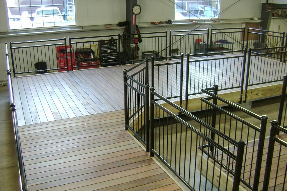 Commercial viewing platform during manufacturing