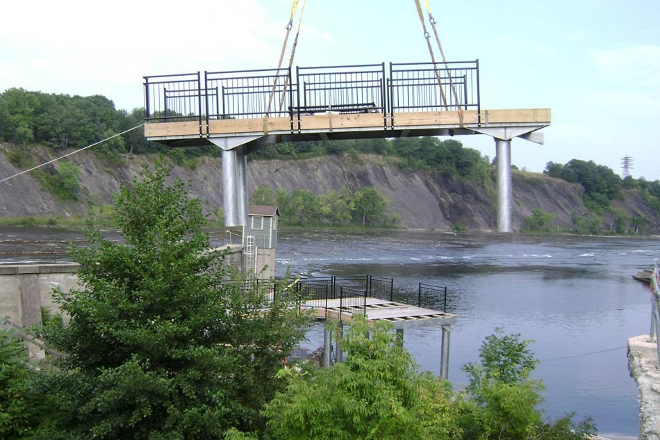 Commercial viewing platform at Brookfield HydroPower in Cohoes, NY