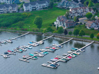 Heavy duty aluminum floating docks and gangways - Saratoga Lake, NY