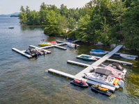 Commercial aluminum floating docks at Harilla Landing Yacht Club, Moultonborough, New Hampshire