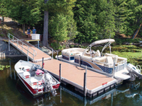 Custom heavy duty aluminum floating dock with composite decking