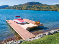 U-shaped pile dock with Ipe decking