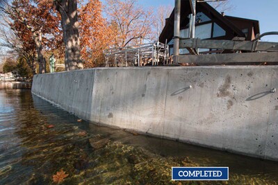 Waterfront seawall / retaining wall replacement (COMPLETE)