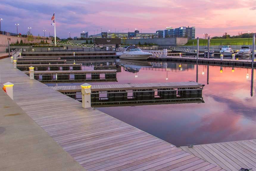 The Mohawk Harbor in Schenectady, New York
