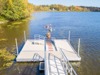 Heavy-duty commercial dock & launch system with aluminum gangway