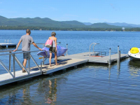 Dock & launch system built into a custom dock