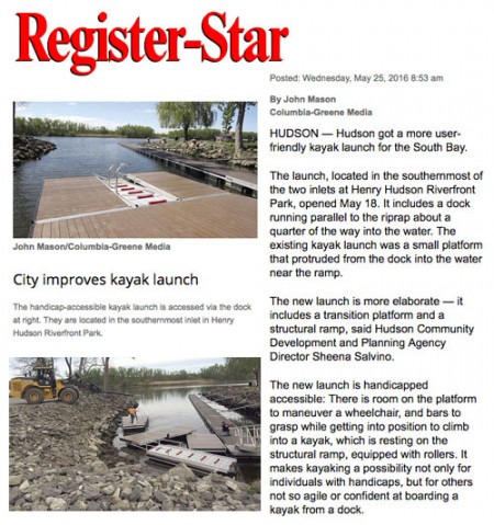 City of Hudson improves Kayak Launch