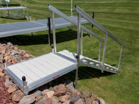 8-step aluminum stairs with 3' x 4' stair platform