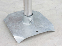 Galvanized steel footpad for 1 1/2