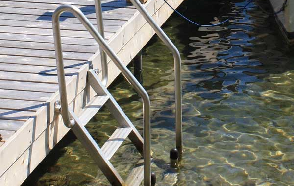 Shallow Water Stairs For Docks The, Wooden Dock Ladder Plans