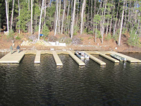 Pile dock multi-slip boathouse foundation (boathouse by others)