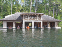 Pile dock multi-slip boathouse foundation (boathouse by others)