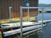 Launch your kayak safely and easily off your dock