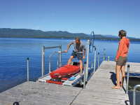 The boarding handles allow for easy entry and exit of your kayak or other craft