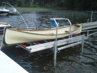 Launch your canoe off your dock with the Launch Port Lift by The Dock Doctors