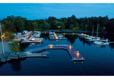 Basin Harbor Resort - 200+ slip steel truss floating dock system and custom swim dock