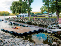 Our commercial launch dock added as a second phase to this waterfront municipal park