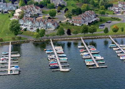 Heavy duty aluminum floating dock and gangways for homeowners association, Saratoga Lake, NY