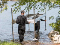 No sharp edges on underside of frames make our aluminum docks easy on the hand for carrying