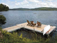 Medium Duty Aluminum Leg Docks with cedar decking