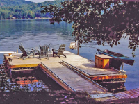 Floating dock designed for people with physical disabilities.