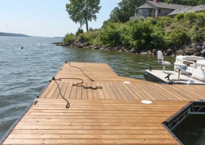 Floating dock on the Hudson River, Saugerties, NY