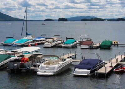 Pile docks at a homeowners association on Lake George, NY