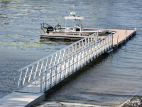 NYSDEC pubic boat launch including an ADA compliant 5' x 80' aluminum gangway - Crown Point, NY