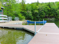 Our aluminum paddle dock at YMCA Camp Coniston, children's summer camp