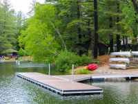 Our aluminum paddle dock at YMCA Camp Coniston, children's summer camp