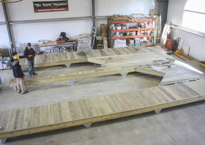 Pile dock in final stages in our workshop