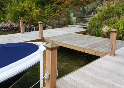 Pile dock designed to create a boat slip - Silver Bay, NY