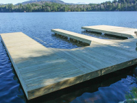 Double slip pile dock with 12